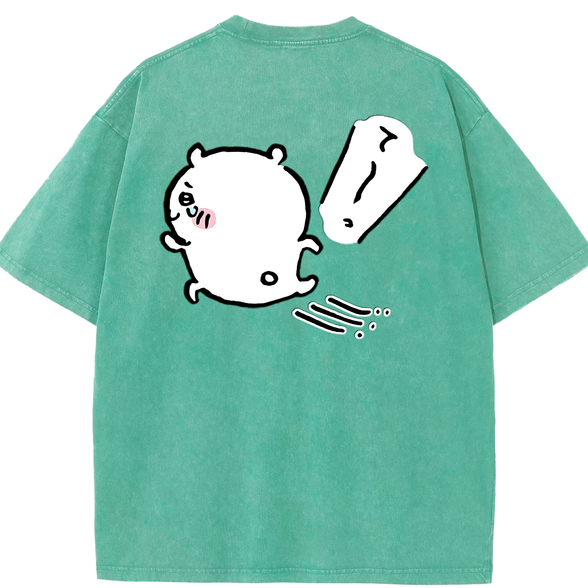 （画像用） ちいかわ ちいかわ Chii-kawa chiikawa 綿100% ヴィンテージ風 半袖Tシャツ（背面プリント）